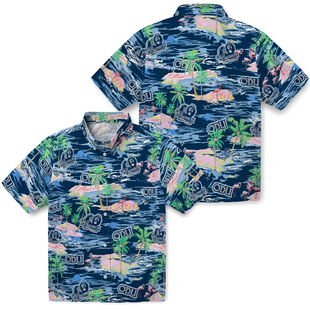 Old Dominion Monarchs Hawaiian Shirt - Hawaii Island old dominion monarchs flamingo retreat blue hawaiian shirts high quality