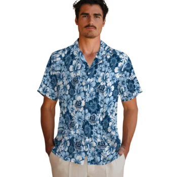 old dominion monarchs hibiscus blooms blue hawaiian shirts fashion forward