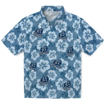 old dominion monarchs hibiscus cluster blue hawaiian shirts best selling