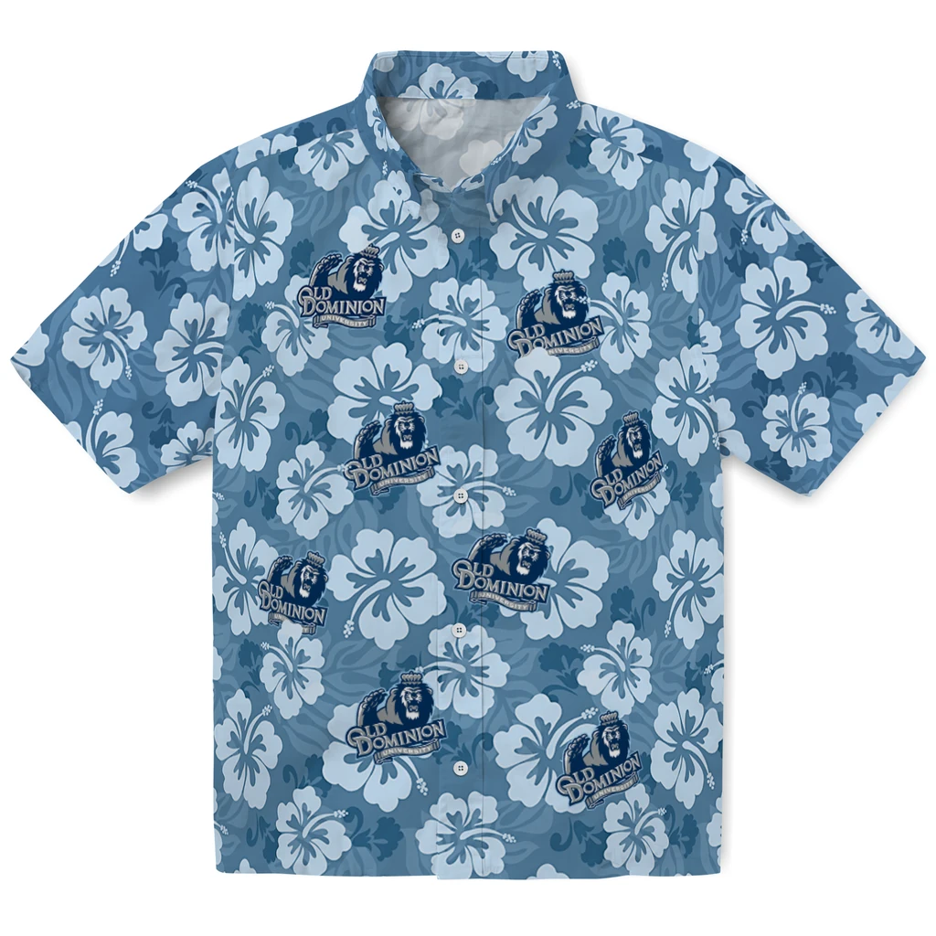Old Dominion Monarchs Hawaiian Shirt - Hibiscus Cluster old dominion monarchs hibiscus cluster blue hawaiian shirts best selling