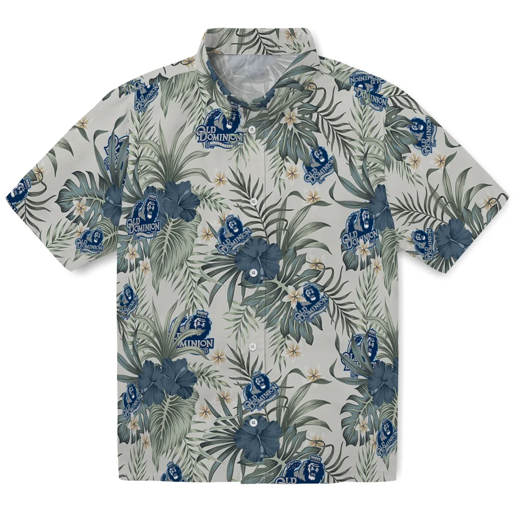 Old Dominion Monarchs Hawaiian Shirt - Hibiscus Designs old dominion monarchs hibiscus designs beige hawaiian shirts best selling