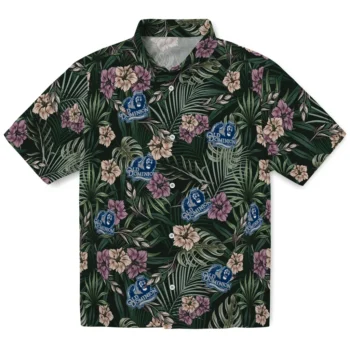 old dominion monarchs hibiscus leaves pattern green hawaiian shirts best selling