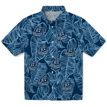 old dominion monarchs leaf outline blue hawaiian shirts best selling