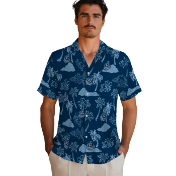 old dominion monarchs palm and clouds blue hawaiian shirts fashion forward