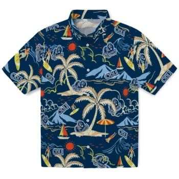 old dominion monarchs palm tree island blue hawaiian shirts best selling