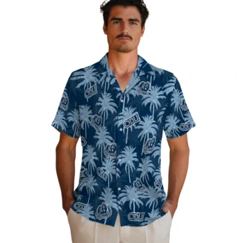 old dominion monarchs palm grove blue hawaiian shirts fashion forward
