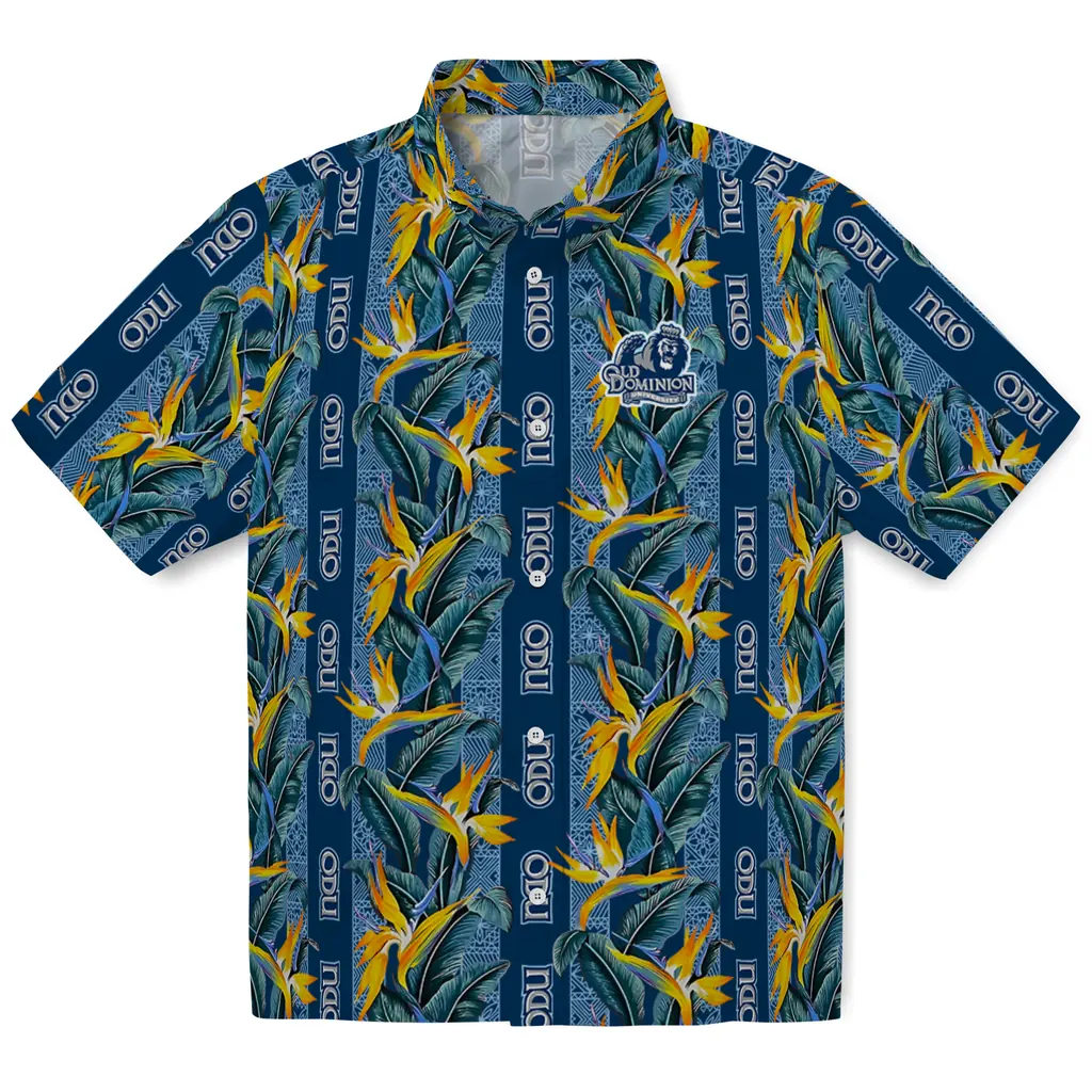 Old Dominion Monarchs Hawaiian Shirt - Paradise Vines old dominion monarchs paradise vines blue hawaiian shirts best selling