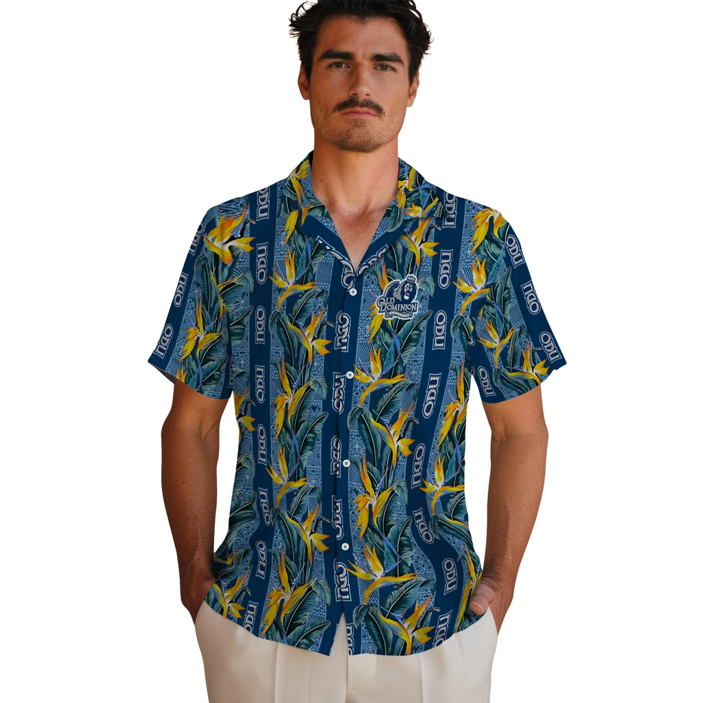 Old Dominion Monarchs Hawaiian Shirt - Paradise Vines old dominion monarchs paradise vines blue hawaiian shirts fashion forward