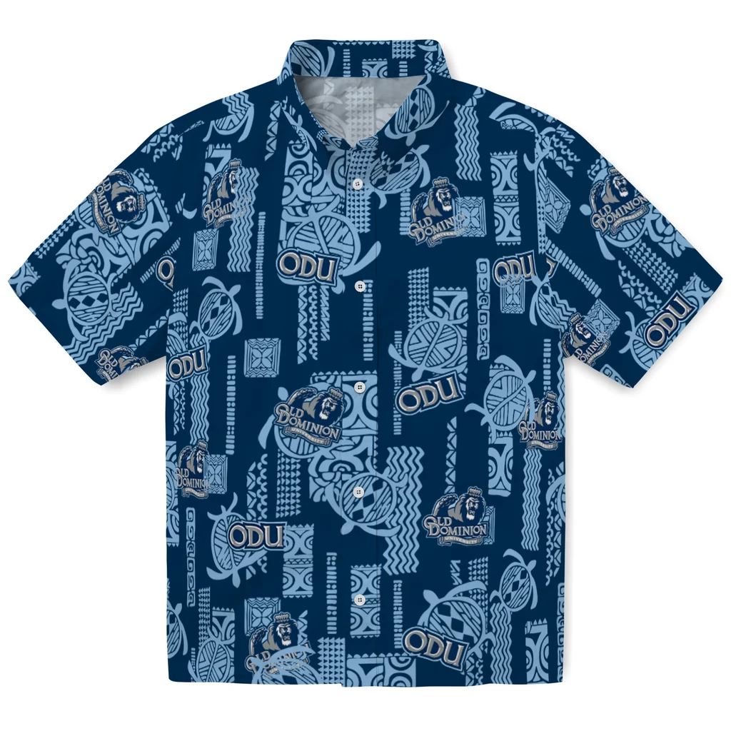 Old Dominion Monarchs Hawaiian Shirt - Turtle Lines old dominion monarchs turtle lines blue hawaiian shirts best selling