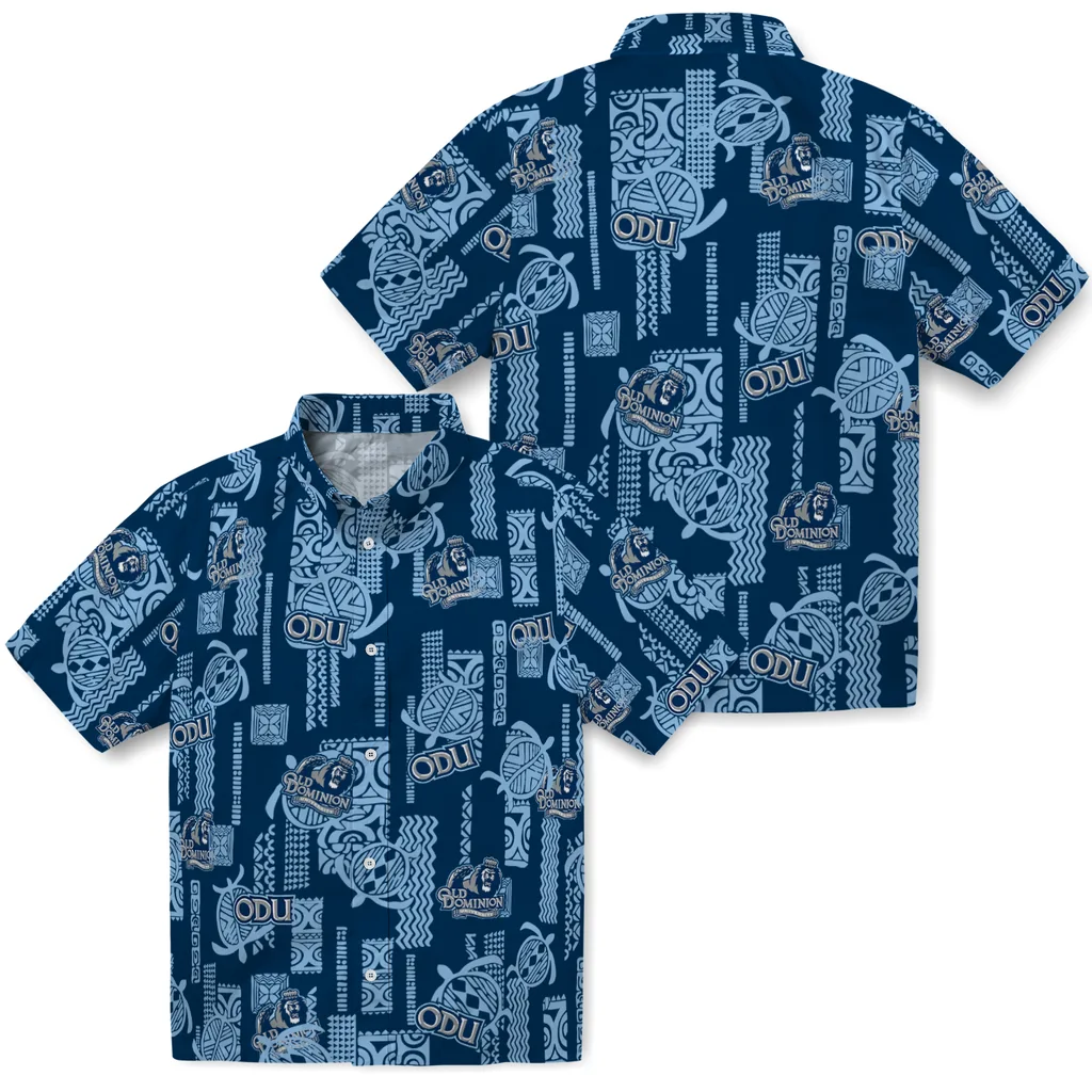 Old Dominion Monarchs Hawaiian Shirt - Turtle Lines old dominion monarchs turtle lines blue hawaiian shirts high quality