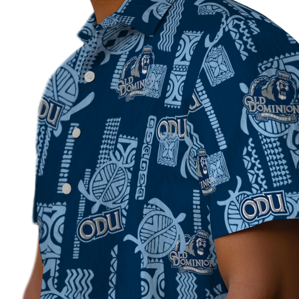 Old Dominion Monarchs Hawaiian Shirt - Turtle Lines old dominion monarchs turtle lines blue hawaiian shirts trendy