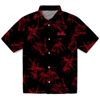 ole miss rebels bamboo branches red black hawaiian shirts best selling