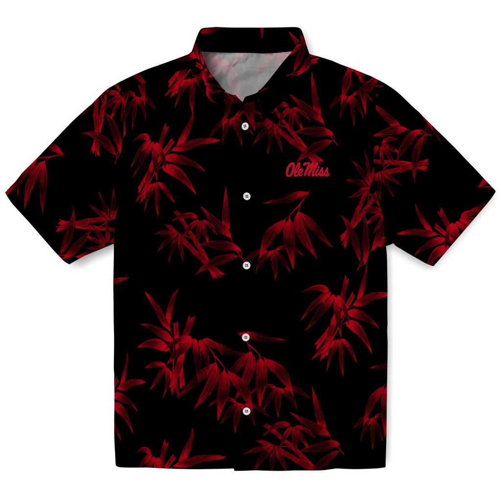 Ole Miss Rebels Hawaiian Shirt - Bamboo Branches ole miss rebels bamboo branches red black hawaiian shirts best selling