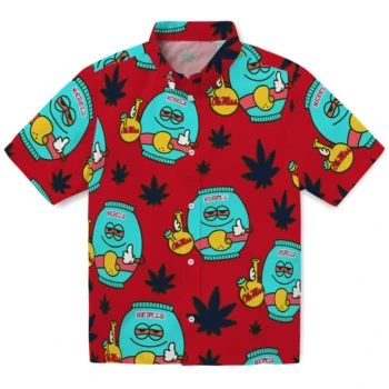ole miss rebels bong smile red hawaiian shirts best selling