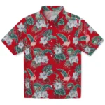 Ole Miss Rebels Hawaiian Shirt – Flamingo and Hibiscus
