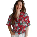 Ole Miss Rebels Hawaiian Shirt – Flamingo and Hibiscus