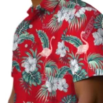 Ole Miss Rebels Hawaiian Shirt – Flamingo and Hibiscus