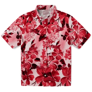 ole miss rebels hibiscus arrangement red hawaiian shirts best selling
