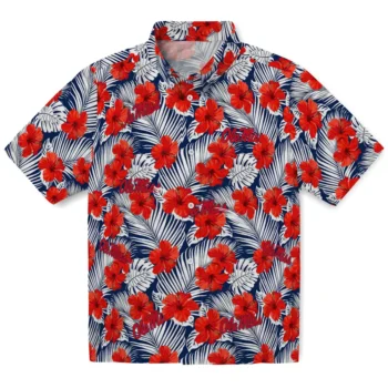 ole miss rebels hibiscus fiesta red royal blue hawaiian shirts best selling