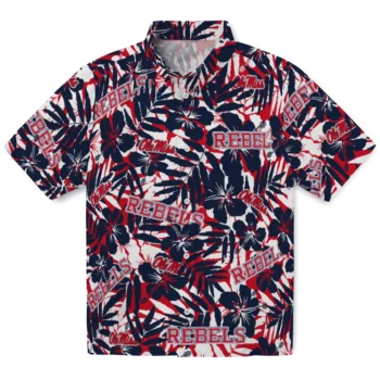 ole miss rebels hibiscus overlay hawaiian shirts best selling
