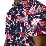 Ole Miss Rebels Hawaiian Shirt – Hibiscus Overlay