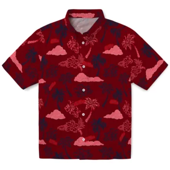 ole miss rebels palm and clouds red hawaiian shirts best selling