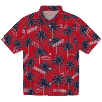 ole miss rebels palm grove red hawaiian shirts best selling