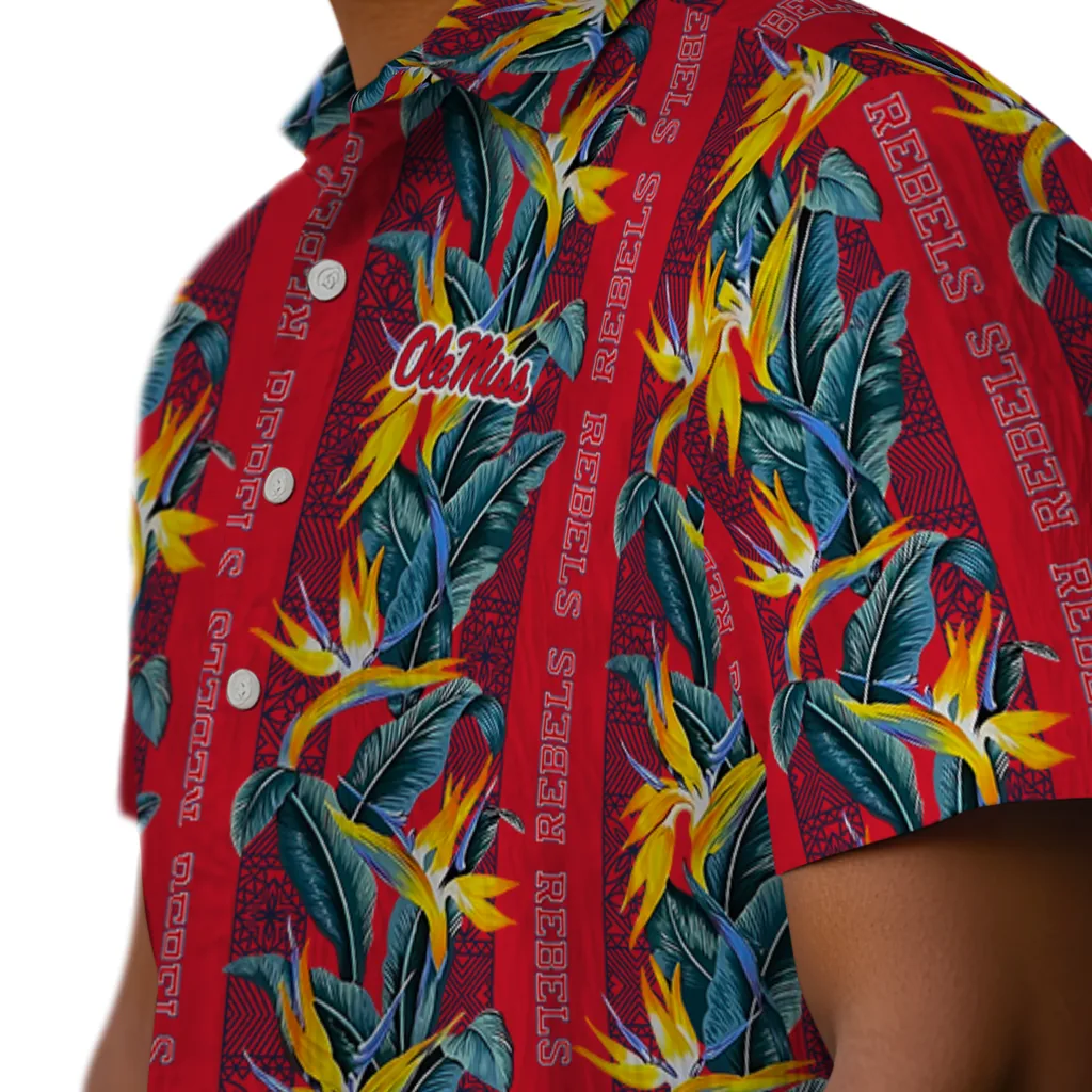 Ole Miss Rebels Hawaiian Shirt - Paradise Vines ole miss rebels paradise vines red hawaiian shirts trendy
