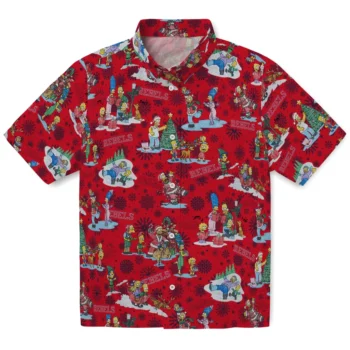 ole miss rebels simpsons christmas red hawaiian shirts best selling