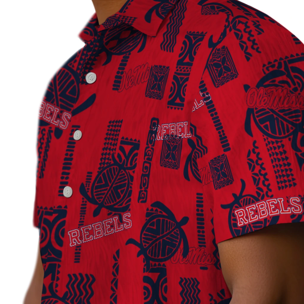 Ole Miss Rebels Hawaiian Shirt - Turtle Lines ole miss rebels turtle lines red hawaiian shirts trendy
