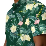 Oregon Ducks Hawaiian Shirt – Flamingo and Hibiscus
