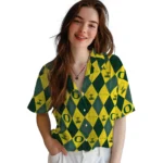 Oregon Ducks Hawaiian Shirt – Golfing Plaid