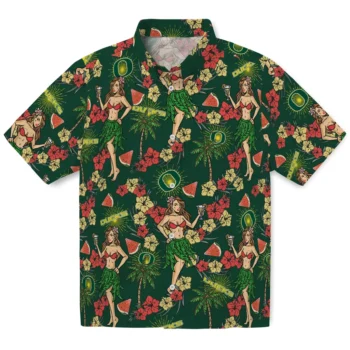oregon ducks hawaiian girls design green hawaiian shirts best selling
