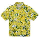 Oregon Ducks Hawaiian Shirt – Hibiscus Overlay