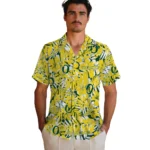 Oregon Ducks Hawaiian Shirt – Hibiscus Overlay