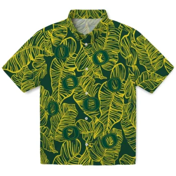 oregon ducks leaf outline green hawaiian shirts best selling