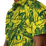 Oregon Ducks Hawaiian Shirt – Monstera Layer