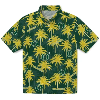 oregon ducks palm grove green hawaiian shirts best selling