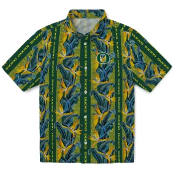oregon ducks paradise vines green hawaiian shirts best selling