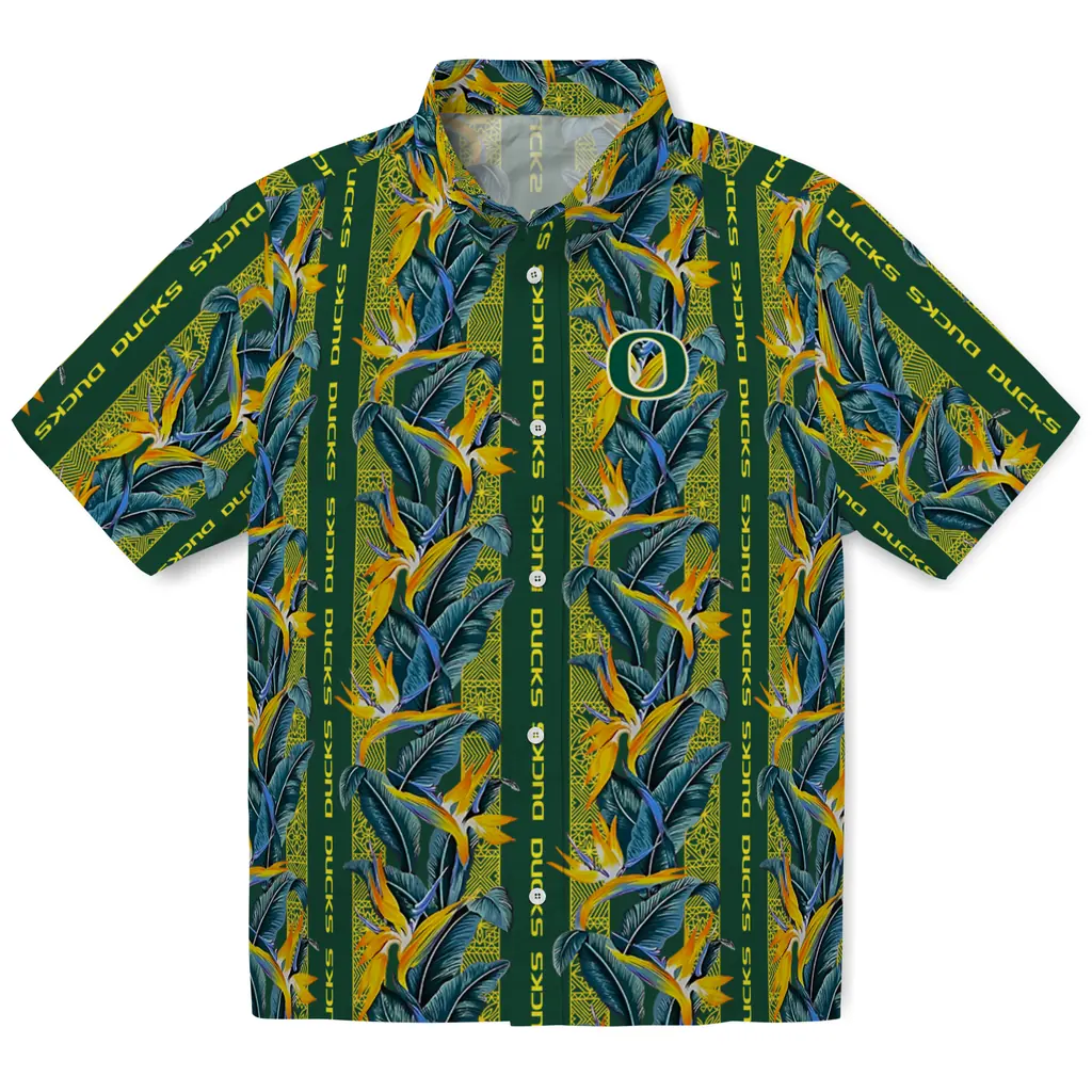 Oregon Ducks Hawaiian Shirt - Paradise Vines oregon ducks paradise vines green hawaiian shirts best selling