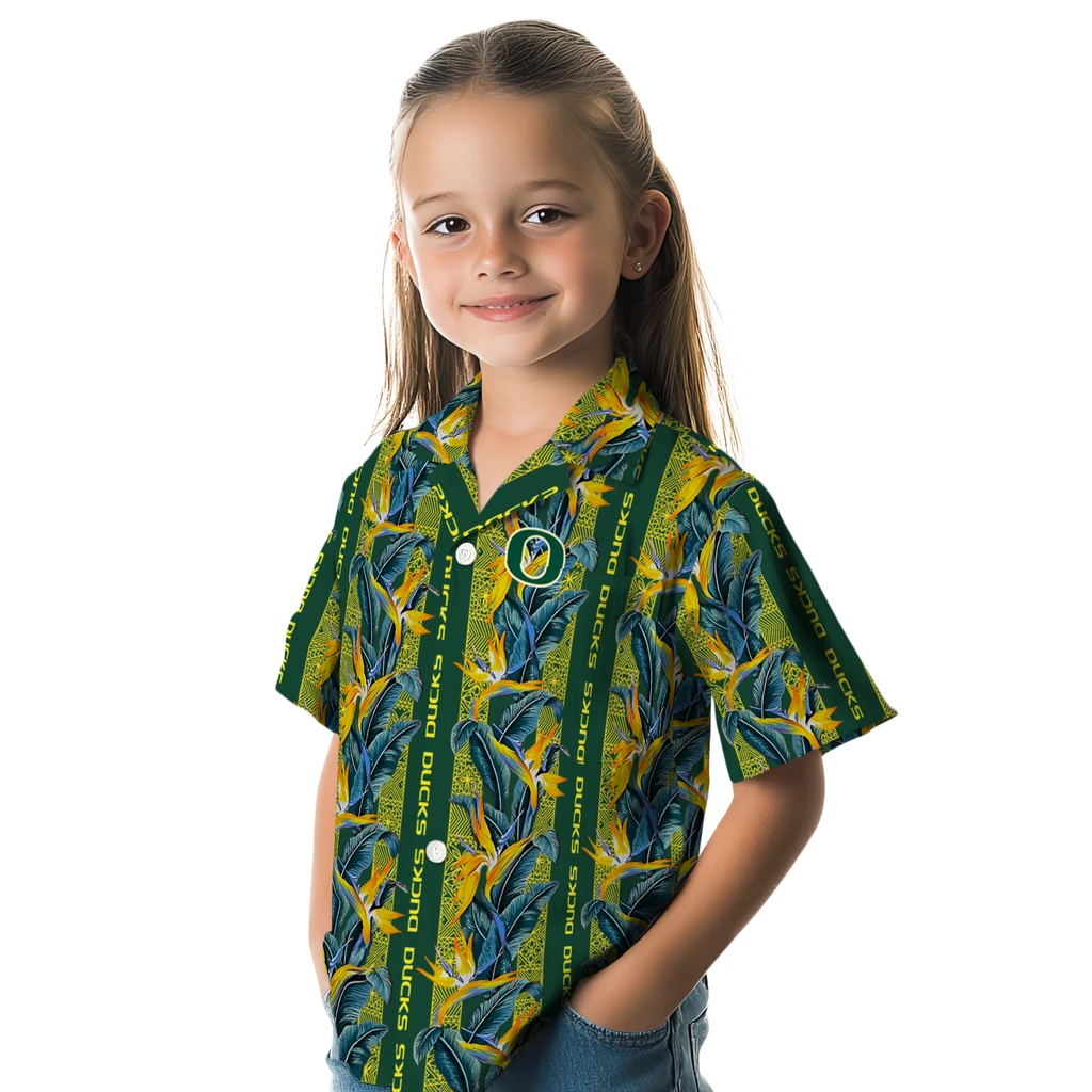 Oregon Ducks Hawaiian Shirt - Paradise Vines oregon ducks paradise vines green hawaiian shirts premium grade