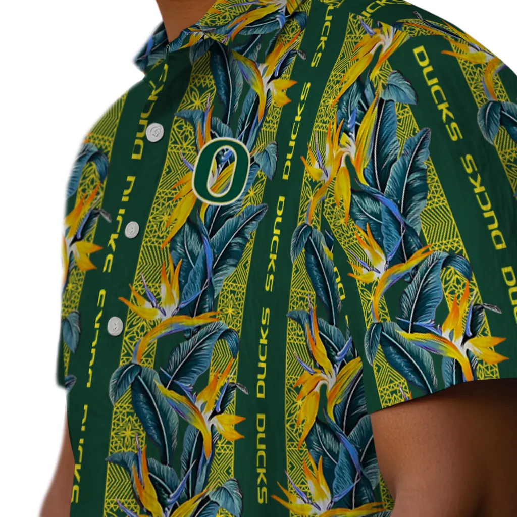 Oregon Ducks Hawaiian Shirt - Paradise Vines oregon ducks paradise vines green hawaiian shirts trendy