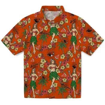 oregon state beavers hawaiian girls design orange hawaiian shirts best selling
