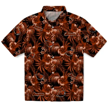 oregon state beavers hibiscus exotic orange hawaiian shirts best selling