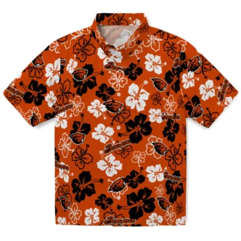 oregon state beavers hibiscus bloom orange hawaiian shirts best selling