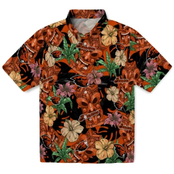 oregon state beavers tiki jungle orange hawaiian shirts best selling