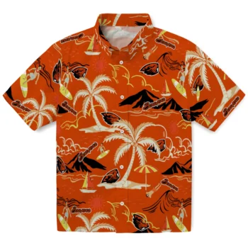 oregon state beavers palm tree island orange hawaiian shirts best selling