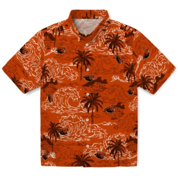 oregon state beavers wave palm orange hawaiian shirts best selling