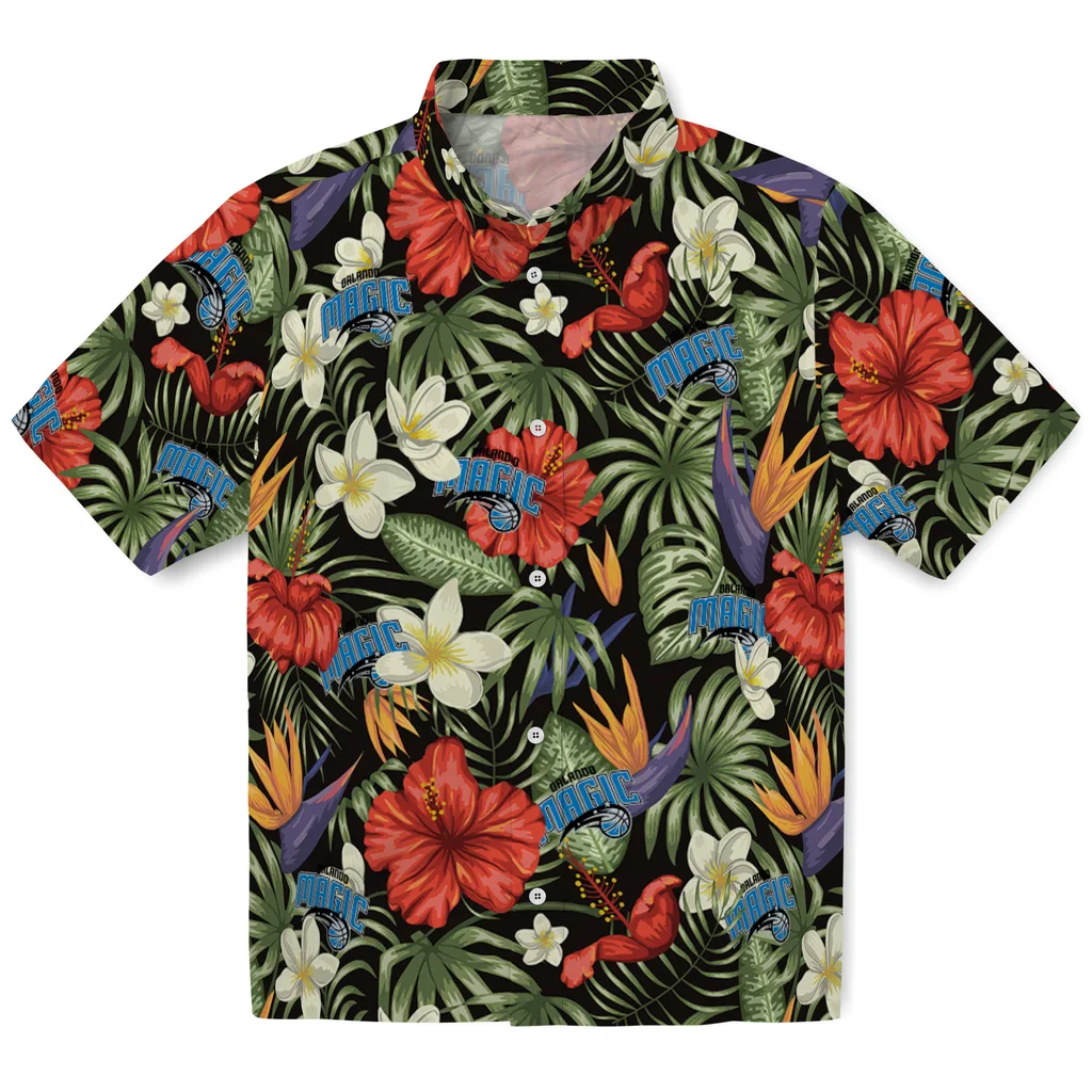 Orlando Magic Hawaiian Shirt - Hawaii Floral Hibiscus orlando magic hibiscus bird hawaiian shirts best selling