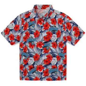 orlando magic hibiscus fiesta red royal blue hawaiian shirts best selling